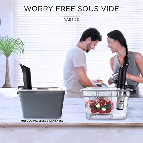 Väeske Sous Vide Container with Lid | Fits Most Sous Vide Cookers | Sous Vide Accessories (12 Quarts, Rack)