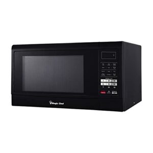 Magic Chef MCM1611B Countertop Microwave Oven, Standard Kitchen Microwave with Push-Button Door, 1,100 Watts, 1.6 Cubic Feet, Black