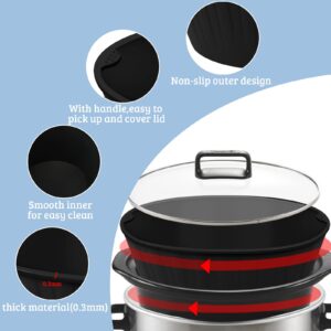 Slicone Crockpot Liner, Crock Pot Liners Reusable Slow Cooker Liners Fit Crock-Pot 6-7 Quart Oval Crock Pot, Crockpot Liners Leakproof Dishwasher Safe Cooking Liners Hamilton Beach Crockpot Liner