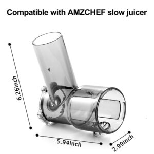 AMZCHEF Masticating Juicer Attachments,Slow Juicer Accessories for AMZCHEF, Compatible with 1501 and 3001,Cold Pressed Juicer Parts,High Juice Yield Great for Fruits and Vegetables