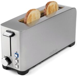 Salton ET1816 Long Slot, 2 Slice Toaster, Silver