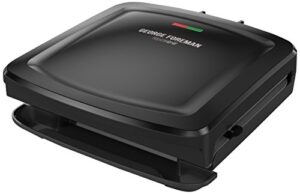 george foreman rapid grill series, 4-serving removable plate electric indoor grill and panini press, black, rpgf3601bkx