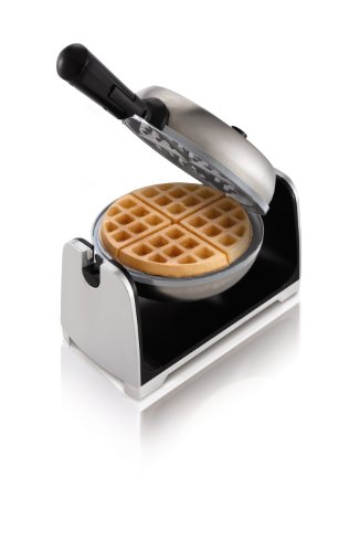 Oster Titanium Infused DuraCeramic Flip Waffle Maker, Stainless Steel (CKSTWFBF22-TECO)