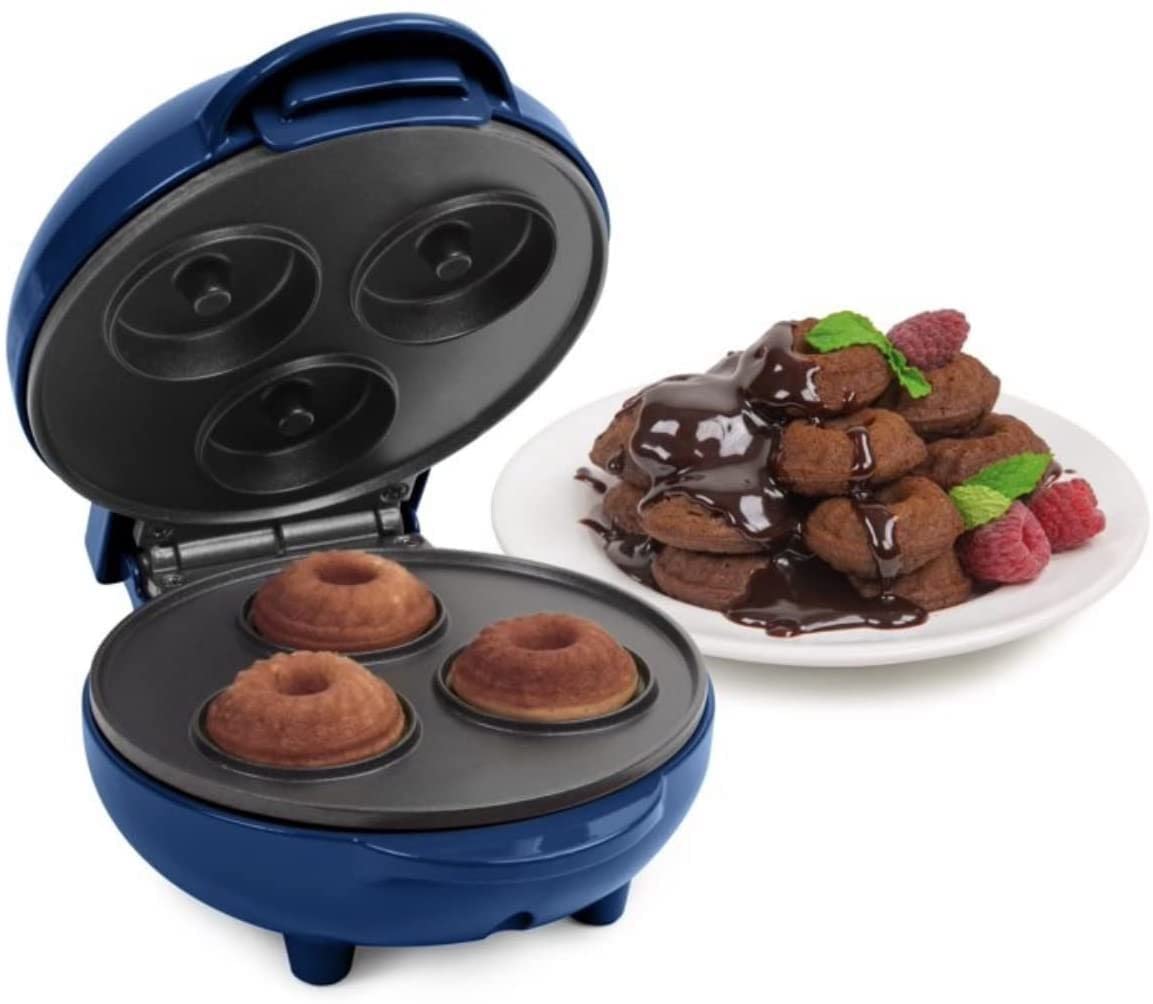 Nostalgia MyMini Lava & Bundt Cake Maker-mini breads, mini muffins, compact size (Navy)