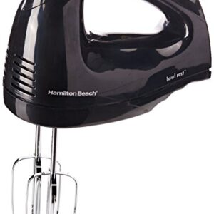 Hamilton Beach Hand Mixer with Snap-on Case, Black