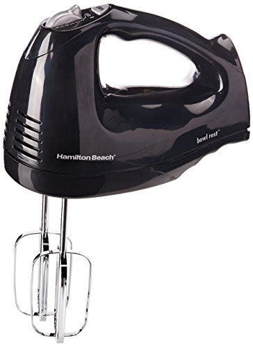 Hamilton Beach Hand Mixer with Snap-on Case, Black