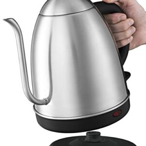 Osaka, 1.5 Liter Electric Quick Boil Gooseneck Water Kettle for Drip Coffee – Accurate Flow Control And Fully Stainless Steel Interior Tea Kettle - Perfect For Manually Brewed Pour Over Coffee and Tea