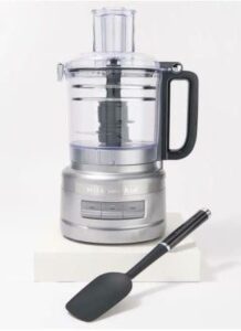 kitchenaid kfp0920qcu 9 cup 3 disks 2 blades & spatula food processor, contour silver