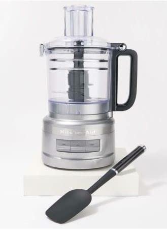 KitchenAid KFP0920QCU 9 Cup 3 Disks 2 Blades & Spatula Food Processor, Contour Silver