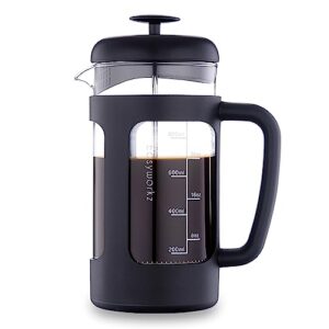 easyworkz french press 34 oz coffee tea maker with borosilicate glass,soft grip handle