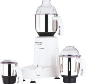 preethi eco plus mixer grinder 110 volts - free service kit included (3 jar with extra 1.75l jar)