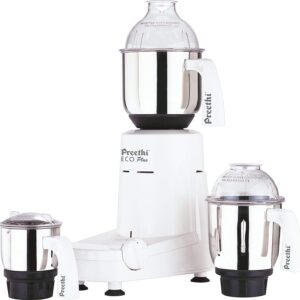 Preethi Eco Plus Mixer Grinder 110 Volts - Free Service Kit Included (3 Jar with Extra 1.75L Jar)