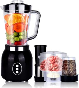 4 in 1 food processor blender combo for kitchen 3 cups 61oz multi-functional professional countertop blenders soybean milk maker for shakes and smoothies ice crusher with filter 600w 1.8l