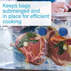 StylNio Sous Vide Weights - Sous Vide Magnets (8 Pack) - Silicone Coated Magnetical Weight Set - Sous-Vide Magnet Accessories to Keep Bags Submerged - Includes 4 Sousvide Bags