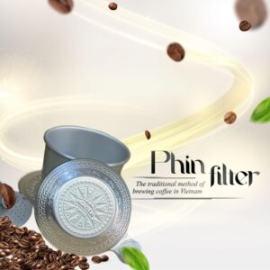 TRUNG NGUYEN LEGEND Vietnamese Pour Over Filter Set, Traditional Phin Drip Coffee Maker, Portable Reusable Coffee Press (Silver)