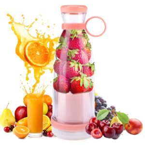 globalstore portable 12oz mini blender, usb rechargeable, 40 seconds quick juicing, smart safety protection, can be made at any time, large capacity and easy to clean