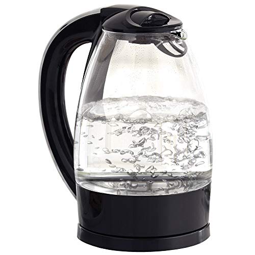 BELLA 7-Cup German Schott Glass Electric Kettle with 360 Removable Base