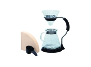 hario v60 arm stand with glass dripper pour over set