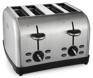 oster 4-slice toaster, brushed metal (tssttrwf4s-shp)