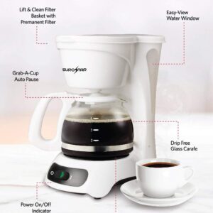 EUROSTAR 4-Cup Coffeemaker (WHITE)