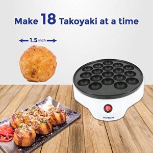 Takoyaki Maker with 2 Soft Type Takoyaki Picks by StarBlue