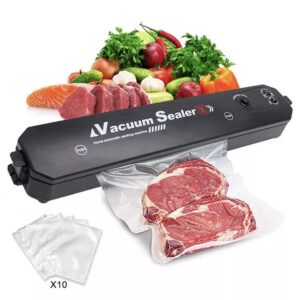 Portable Vacuum Sealer, Automatic Sealer for Food Storage, Easy to Use Compact Food Preservation Sealing Machine for Home & Kitchen