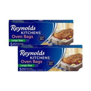 reynolds oven cooking large size for meats & poultry (up to 8-pounds) (5 count, pack of 2)