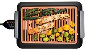 gotham steel smokeless electric grill, portable and nonstick as seen on tv! - deluxe