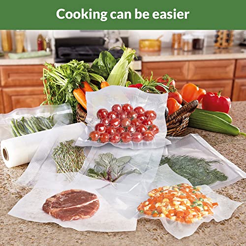 Vacuum Sealer Rolls, Vacuum Sealer Bags - 4 Packs Food-Storage Bags, Fits All Clamp Vacuum Sealer Machine, BPA Free, for Meal Prep Sous Vide