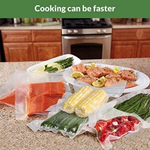 Vacuum Sealer Rolls, Vacuum Sealer Bags - 4 Packs Food-Storage Bags, Fits All Clamp Vacuum Sealer Machine, BPA Free, for Meal Prep Sous Vide