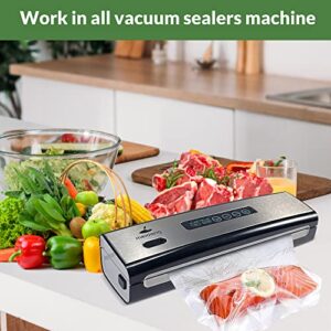 Vacuum Sealer Rolls, Vacuum Sealer Bags - 4 Packs Food-Storage Bags, Fits All Clamp Vacuum Sealer Machine, BPA Free, for Meal Prep Sous Vide