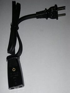 2pin power cord for presto coffee percolator models 02811 0281101 0281102 0281104 0281105, black