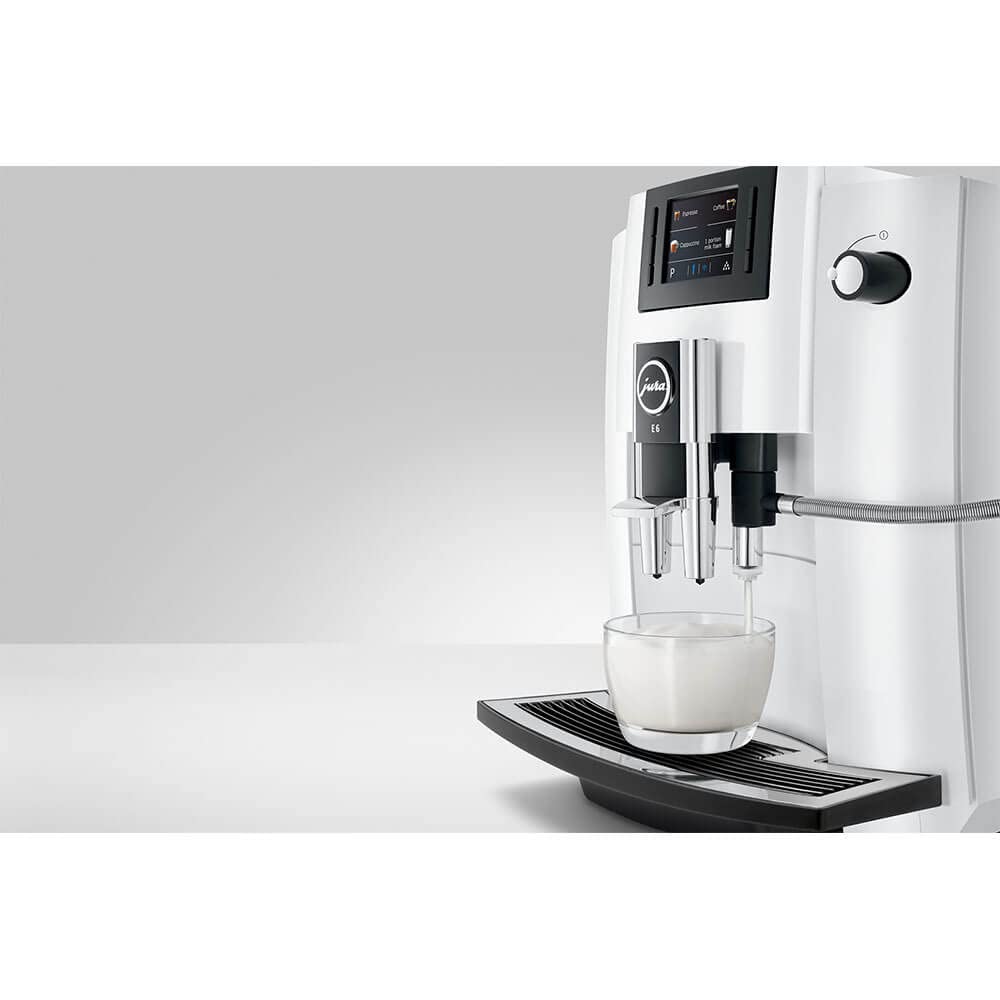 Jura E6 Automatic Coffee Center (Piano White)