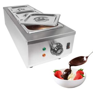 gorillarock professional chocolate melting pot | tempering machine | home or bakery use | stainless steel | manual control | 110v