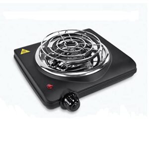 electric coals burner multipurpose charcoal burner etl approved single hot plate 1000w charcoal starter with adjustable temperature control stainless steel cooktop countertop for camping&cooking