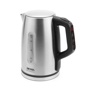 aroma® professional 1.7l / 7-cup electric stainless steel kettle (awk-1810sd)