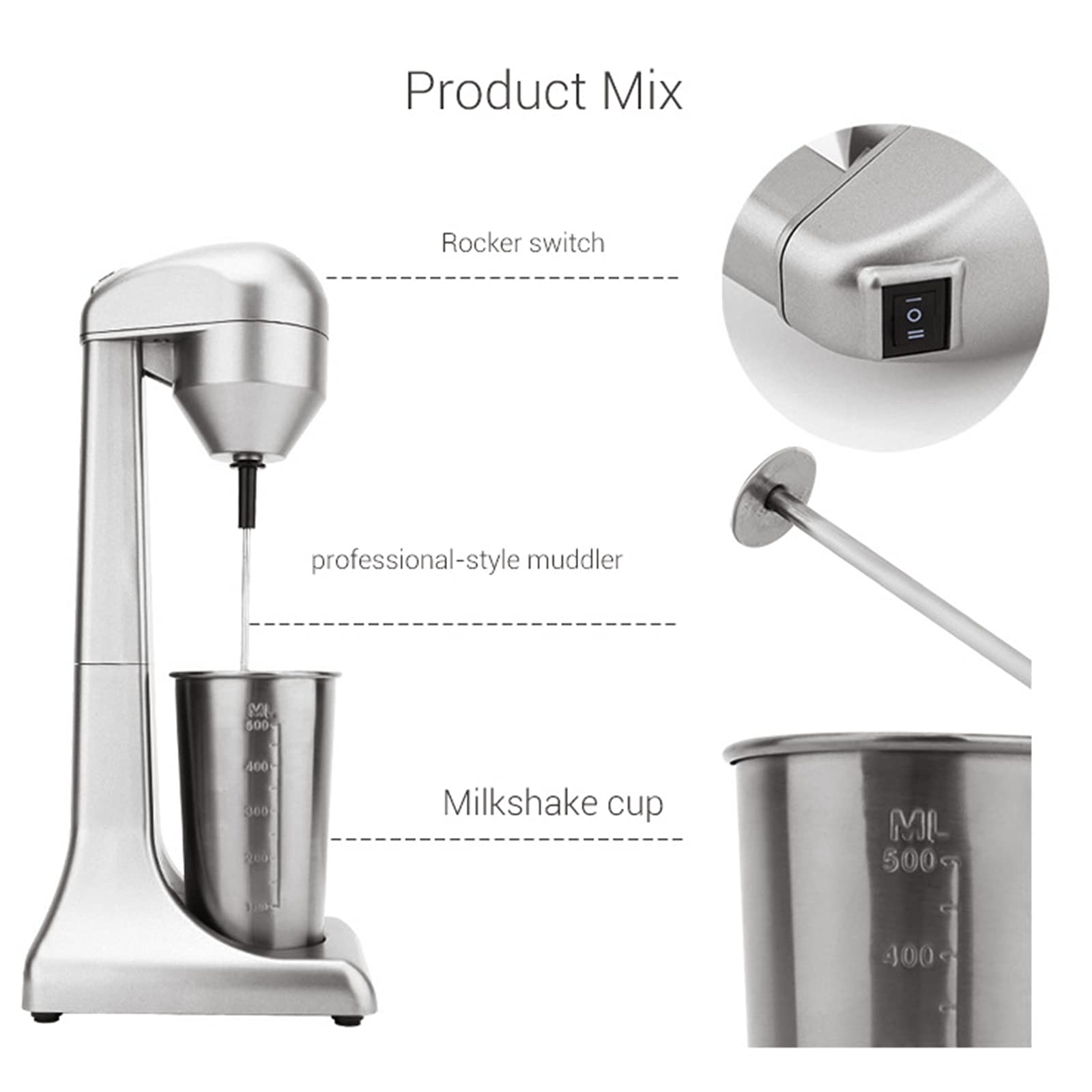 Milkshake Maker Electric Drink Mixer Commercial Milkshake Machine 23000rpm