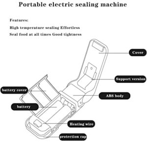 Portable Bag sealing machine mini magical sealer - latest upgraded snack sealer seals the bag to keep it fresh, small in size magnet attached to mount only takes 2 AA batteries and gently operate without any button. Perfect for bags of snacks