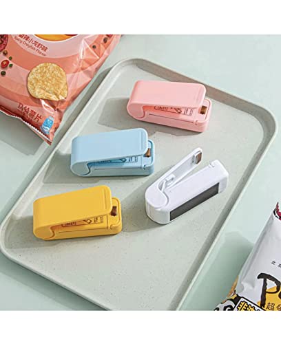 Portable Bag sealing machine mini magical sealer - latest upgraded snack sealer seals the bag to keep it fresh, small in size magnet attached to mount only takes 2 AA batteries and gently operate without any button. Perfect for bags of snacks