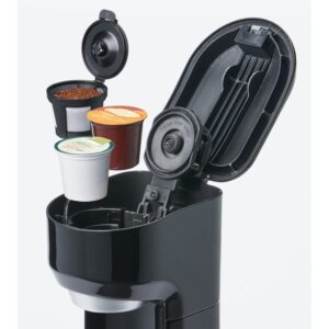 BETTY CROCKER Single Serve Coffee Maker, Black, BC-3800CB