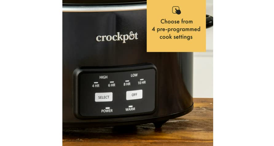 4.5 Quart Lift & Serve Programmable Slow Cooker, Black