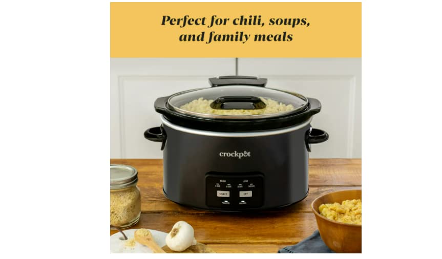 4.5 Quart Lift & Serve Programmable Slow Cooker, Black