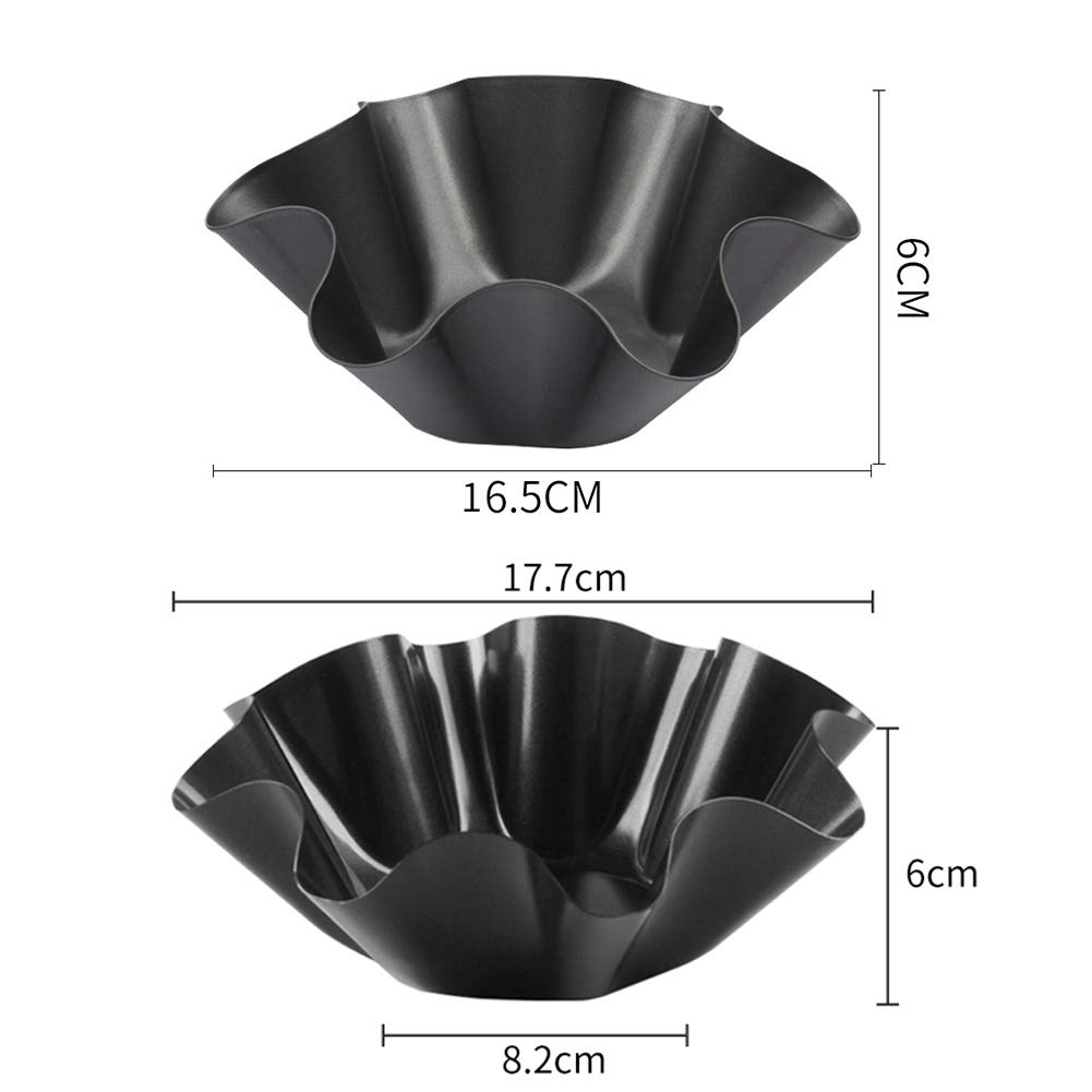 4Pcs Tortilla Maker Nonstick Taco Shell Maker Salad Bowl Carbon Steel Baking Molds for Kitchen