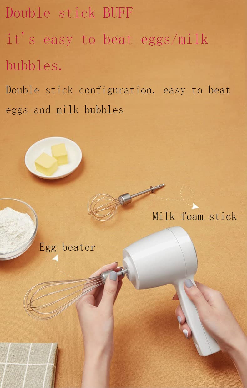 cordless hand mixer,hand mixer, egg beater（Last three pieces）Suitable for kitchen baking and cooking,rotary automatic egg beater, let you mix easily without feeling tired (pink)