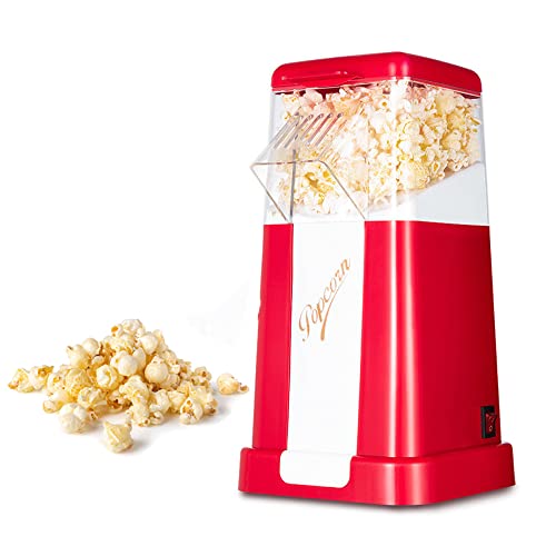 1200W Small Household Popcorn Maker Oil Free and Low Heat Popcorn Maker Machine Air Popcorn Popper for Party,Date,Childrens Birthday