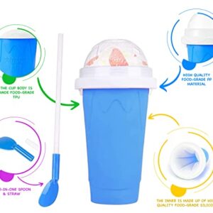 Slushy Cup (330ml, Silicone), Slushy Maker Cup, Quick Smoothies Magic Slushie Cup, Instant Yummy Smoothies & Milkshakes, Squeeze Cup, Cool Smoothie in Summer, for Everyone