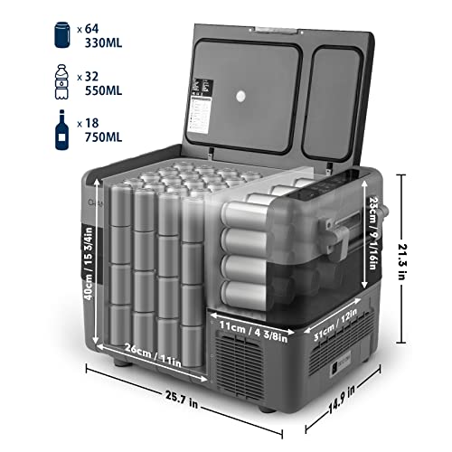 CHANGE MOORE Electric Coolers for Camping, 53-Quart(50L) Freezer/Refrigerator, Heavy-duty Car Cooler, Quickly Cool Down(-7.6℉~50℉) Fridge, 12 Volt Portable Compressor for Camping, RV Travel