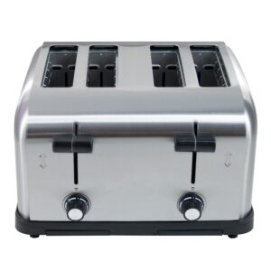 clivia commercial toaster for restaurant, 4 slice toaster heavy duty commercial pop-up toaster, stainless steel toaster ovens