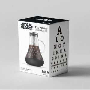 JoyJolt Star Wars Cold Brew Coffee Maker. 48oz/1.5L Cold Coffee Brewer and Infuser Filter. Glass Iced Coffee Maker Ice Tea Maker Cold Brew Pitcher. Star Wars Gift and Star Wars Kitchen Accessories