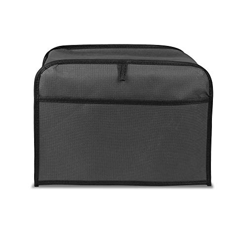 kwmobile Cover Compatible with 2 Slice Toaster - Plastic Case for Bread Toaster Machine- Dark Grey